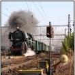 Olomoucká rosnička opouští 28.září 2008 v čele zvl.vlaku z Tovačova přerovské nádraží ... .